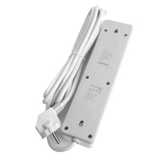 Сетевой фильтр 3-местный с/з STEKKER HM20-31-03 3x1мм2, 3 м, 250В, 16А, серия Optima, белый, 50087