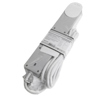 Сетевой фильтр 5-местный с/з STEKKER HM20-51-02 3x1мм2, 1,8 м, серия Optima, белый, 50092