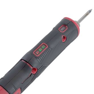 Паяльник беспроводной 8W, нихромовый нагреватель, 1800 mAh, 5В, красный/черный, PLE801-08, STEKKER, 50098