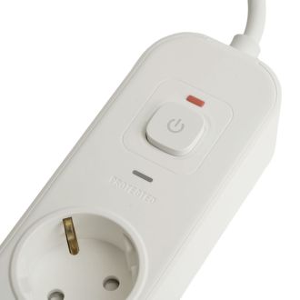 Сетевой фильтр 3-местный с/з STEKKER 3x1мм2, 3 м, 250В, 16А, 2 USB-A+2 Type-C 3, серия Nova, белый, 50100
