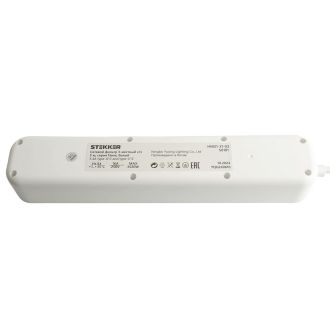 Сетевой фильтр 3-местный с/з STEKKER 3x1мм2, 5 м, 250В, 16А, 2 USB-A+2 Type-C 3, серия Nova, белый, 50101