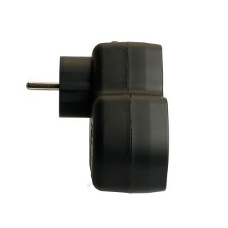 Разветвитель сетевой 3-местный с/з STEKKER ADP16-13-21, 250V, 16A, ABS огнеустойчивый пластик, черный, 50108