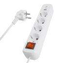 Удлинитель 4-местный с/з с выключ. STEKKER HM071-41-02 3x1мм2, 2м, 250В, 16А, 1USB+2C, 2.4A, сер Home, белый, 50139 Удлинитель 4-местный с/з с выключ. STEKKER HM071-41-02 3x1мм2, 2м, 250В, 16А, 1USB+2C, 2.4A, сер Home, белый, 50139