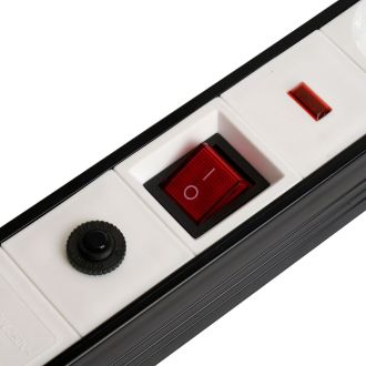 Сетевой фильтр 4-местный с/з STEKKER 3x1мм2, 5 м, 220В, 16А, серия Techno, HM22-41-05, белый, 50149
