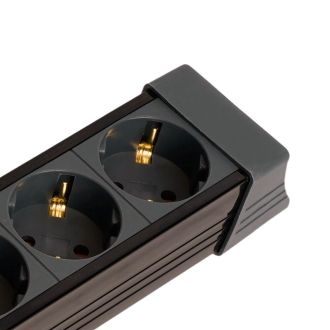 Сетевой фильтр 3-местный с/з STEKKER 3x1мм2, 1,8 м, 220В, 16А, серия Techno, HM22-31-02, черный, 50153