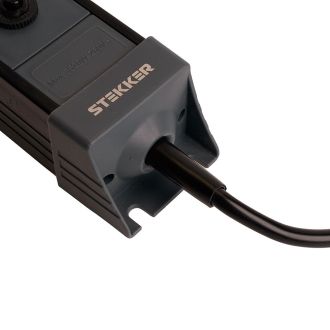 Сетевой фильтр 6-местный с/з STEKKER 3x1мм2, 5 м, 220В, 16А, серия Techno, HM22-61-05, черный, 50161