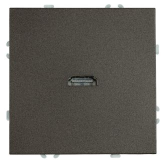 Розетка HDMI 2.0 Type A (механизм), STEKKER, серия Эмили, RST00-5118-09, антрацит, soft touch, 50168
