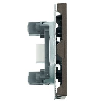 Розетка HDMI 2.0 Type A (механизм), STEKKER, серия Эмили, RST00-5118-09, антрацит, soft touch, 50168