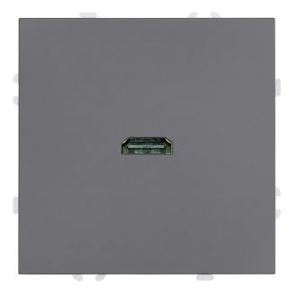 Розетка HDMI 2.0 Type A (механизм), серия Эмили, STEKKER, RST00-5118-10, платиново-серый, soft touch, 50170