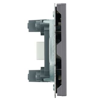 Розетка HDMI 2.0 Type A (механизм), серия Эмили, STEKKER, RST00-5118-10, платиново-серый, soft touch, 50170