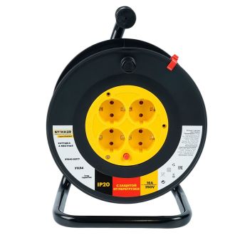 Катушка без провода 4-местная со шторками STD40, STEKKER, 50177
