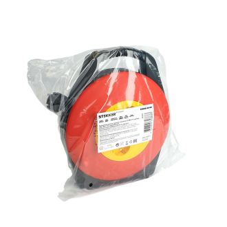 Удлинитель-рулетка с ручкой STD06-40-50 Standart 4 розетки с/з ПВС 3*1, черный, 16А, IP20, 10м, STEKKER, 50179