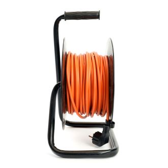 Удлинитель на катушке Stekker STD03-20-50 Standart 4-местный с/з ПВС 3*1,5, оранжевый, 16А, IP20,50м (40174), 50185