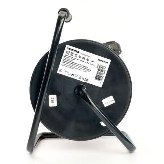 Удлинитель на катушке Stekker STD03-20-50 Standart 4-местный с/з ПВС 3*1,5, оранжевый, 16А, IP20,50м (40174), 50185