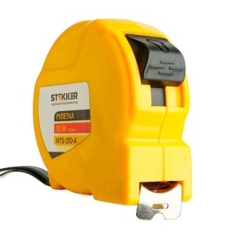 Рулетка, 10 м х 25 мм, II класс точности, пластик MTS-210-A, STEKKER, 50208
