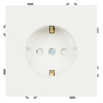 Розетка 1-местная с з/ш, с/з (механизм), СЗК, STEKKER, 250В, 16А, серия Эмили, RST16-5110-01ZK, белый фарор, soft touch, 50235