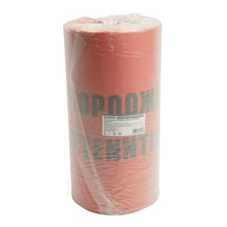 Лента сигнальная, 100 п.м.*250 мм*100 мкм, STEKKER красный/черный INTP10-250-100, 50299