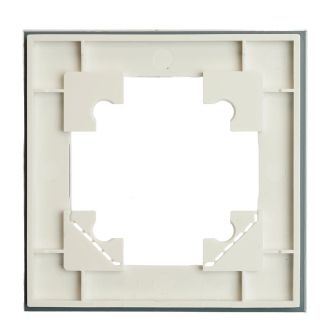 Рамка 1-местная для сенсорных механизмов, подсветки, стекло, STEKKER, GFR00-7001-01S, серия Катрин, белый, 50303