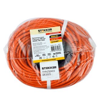 Удлинитель-шнур 1-местный ПВС б/з 2*1,5мм2, IP54, 30м, 16А, серия Standart, STEKKER STD08-21-30, 50341