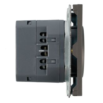 Розетка 1-местная з/ш с/з 16А + USB + Type C (механизм), STEKKER, 250В, 20W, серия Эмили, RST16-5119-09, антрацит, soft touch, 50361