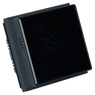 Терморегулятор Wi-Fi (механизм), STEKKER, 250В, 3500Вт, серия Эмили, RSW00-5119-05, черный уголь, soft touch, 50377