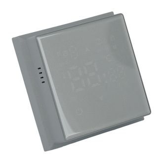Терморегулятор Wi-Fi (механизм), STEKKER, 250В, 3500Вт, серия Эмили, RSW00-5119-10, платиново-серый, soft touch, 50378