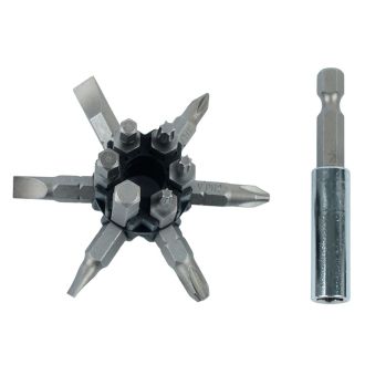 Отвертка реверсивная с битами, 14 предметов, STEKKER STLS004, 50408