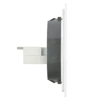 Розетка компьютерная 2-местная RJ-45 (механизм), STEKKER, серия Мия, RST00-3111-01, белая магнолия, 50437