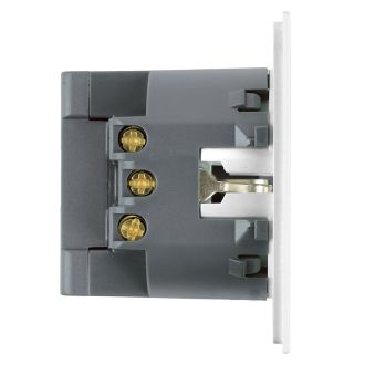 Розетка 1-местная з/ш с/з 16А + USB + Type C (механизм), STEKKER, 250В, 20W, серия Мия, RST16-3119-01, белая магнолия, 50438