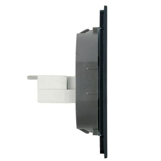 Розетка компьютерная 2-местная RJ-45 (механизм), STEKKER, серия Мия, RST00-3111-05, черный бархат, 50451