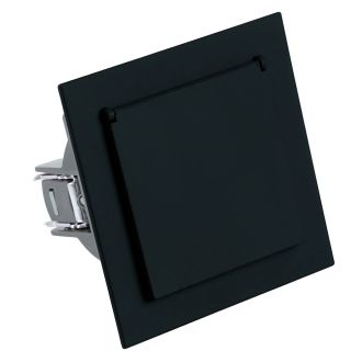 Розетка 1-местная с крышкой с защ. штор, STEKKER, с/з, 250В, 16А, серия Мия, RST16-3112-05, черный бархат, 50455