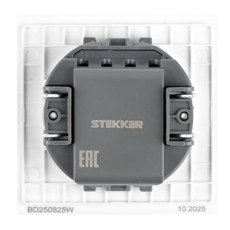 Кабельный вывод (механизм), STEKKER, серия Мия, RST00-3119-01, белая магнолия, 50466