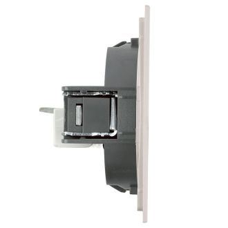 Розетка компьютерная 1-местная RJ-45 (механизм), STEKKER, серия Мия, RST00-3117-08, пудровый жемчуг, 50480