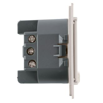 Розетка 1-местная с крышкой с защ. штор, STEKKER, с/з, 250В, 16А, серия Мия, RST16-3112-08, пудровый жемчуг, 50485