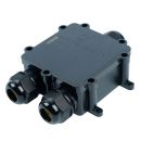 Распределительная коробка STEKKER LD551, количество вводов: 3, поликарбонат, нейлон, цвет черный, размер 130,1*80,5*35,3мм., 50553