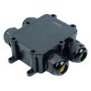 Распределительная коробка STEKKER LD552, количество вводов: 4, поликарбонат, нейлон, цвет черный, размер 114,4*106,7*35,3мм., 50554