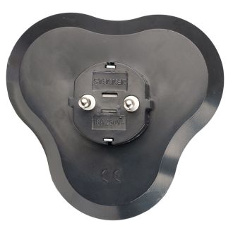 Разветвитель сетевой 3-местный с/з STEKKER ADP16-23-21, 250V, 16A, ABS пластик, черный, 50682