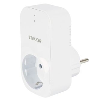 Реле напряжения для розетки STEKKER VP-100W-3M, 230В, 16A, белый, 50687