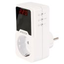 Реле напряжения для розетки регулируемое STEKKER VPR-200W, 230В, 16A, белый, 50689