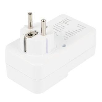 Реле напряжения для розетки регулируемое STEKKER VPR-200W, 230В, 16A, белый, 50689