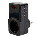 Реле напряжения для розетки регулируемое STEKKER VPR-200B, 230В, 16A, черный, 50690