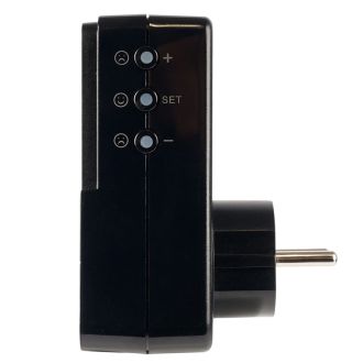 Реле напряжения для розетки регулируемое STEKKER VPR-200B, 230В, 16A, черный, 50690