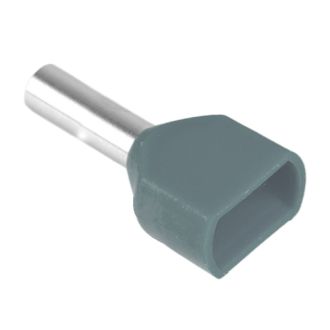LD406-0508 Наконечник штыревой втулочный изолированный НШВИ(2) 0,5-8 (DIY упаковка 25 шт), STEKKER, 50709