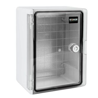 Корпус пластиковый ЩМПп STEKKER EBX60-6/04-65 IP65 c прозрачной дверью (280*210*130) пластик, серия ArcaWP65+, 50719