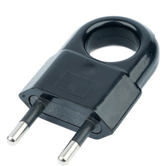 Вилка STEKKER PPG10-45-201 прямая без заземления, ABS пластик 250В, 10A, IP20, белая, 50797