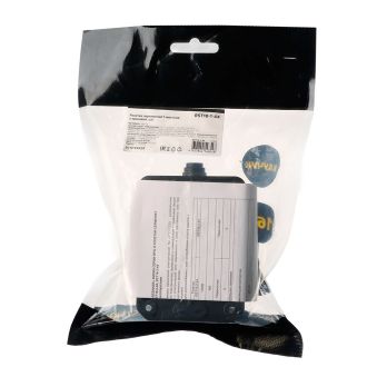 Розетка переносная 1-местная c/з STEKKER, RST16-1-44, 250В, 16А, IP44, черный, 50804