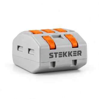 Клемма строительно-монтажная 4-проводная STEKKER, LD222-414, 50820 (комплект 40 шт.)