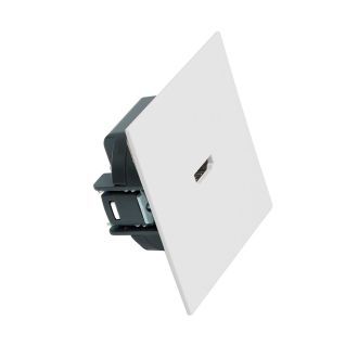 Розетка HDMI 2.0 Type A (механизм), STEKKER серия Мия, RST00-3118-01, белая магнолия, 50827