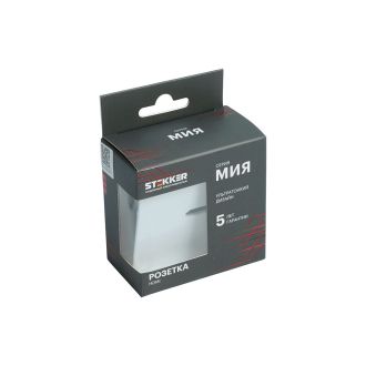 Розетка HDMI 2.0 Type A (механизм), STEKKER серия Мия, RST00-3118-01, белая магнолия, 50827