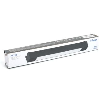 Светодиодный светильник Feron AL132 трековый однофазный на шинопровод 20W 2700K 120 градусов черный серия MattLine, 51012